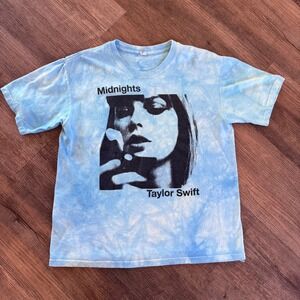 Pre-owned Girl's Taylor Swift Midnights Tie-Dye T-shirt Youth XL